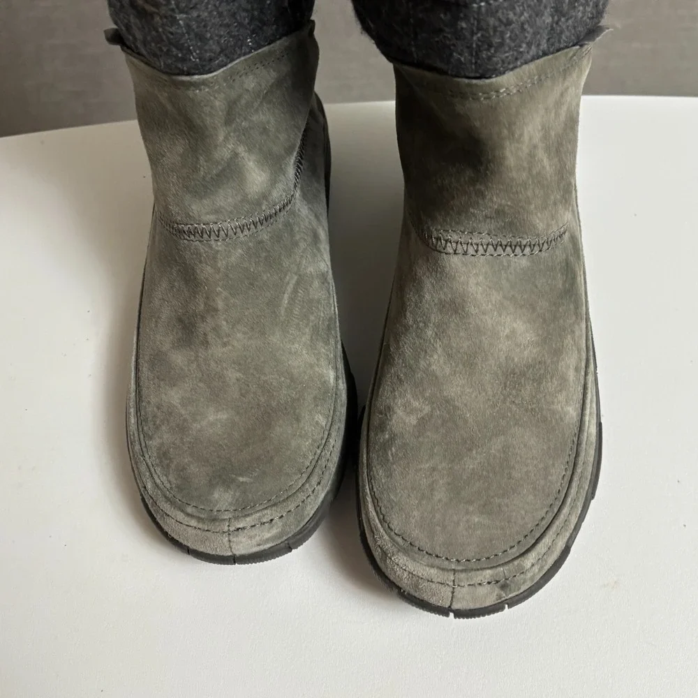 Cushe Boots 6 Gray Suede Tall Quilted Waterproof Winter Snow Comfort Outdoors‎